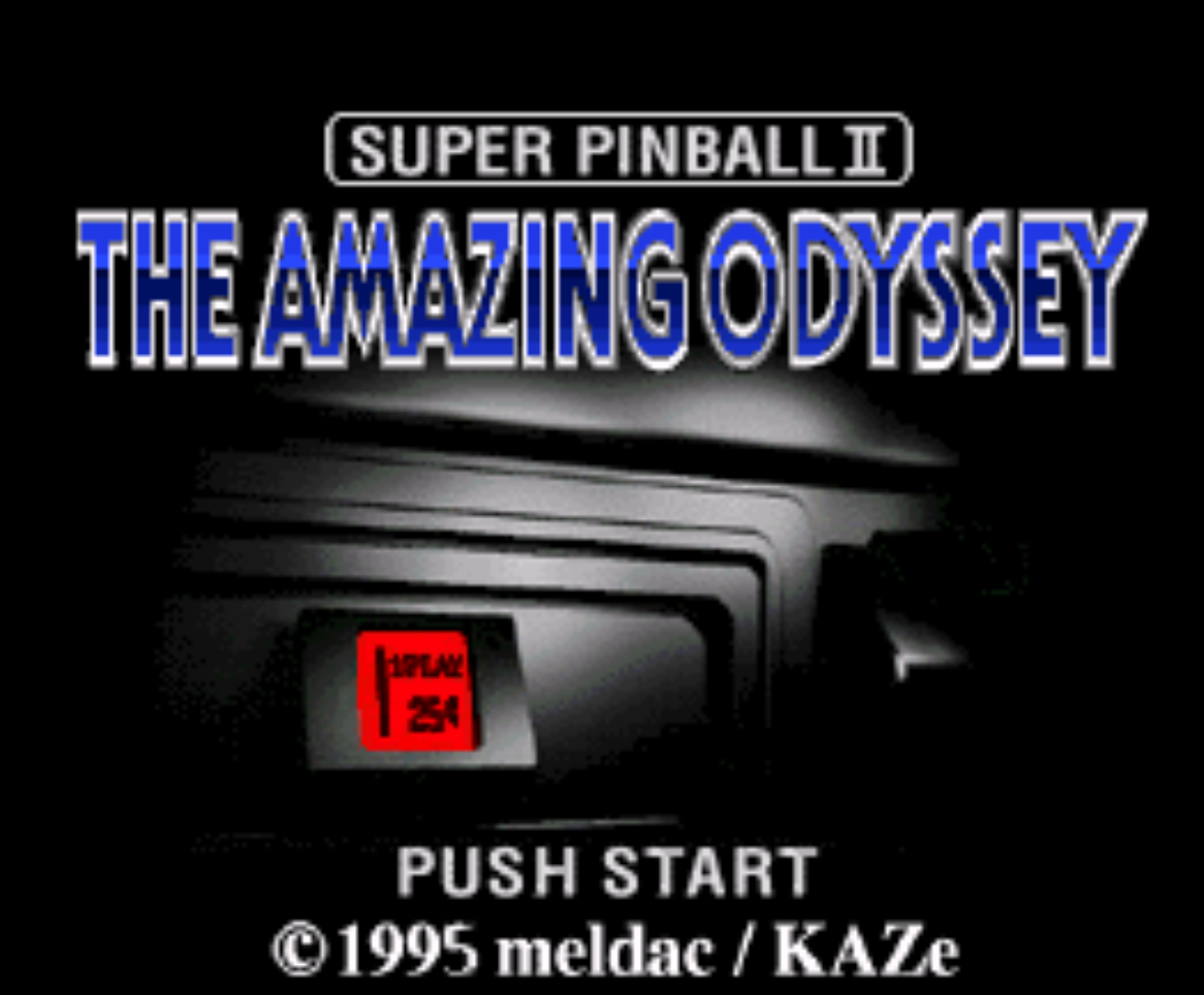 Super Pinball II The Amazing Odyssey Title Screen